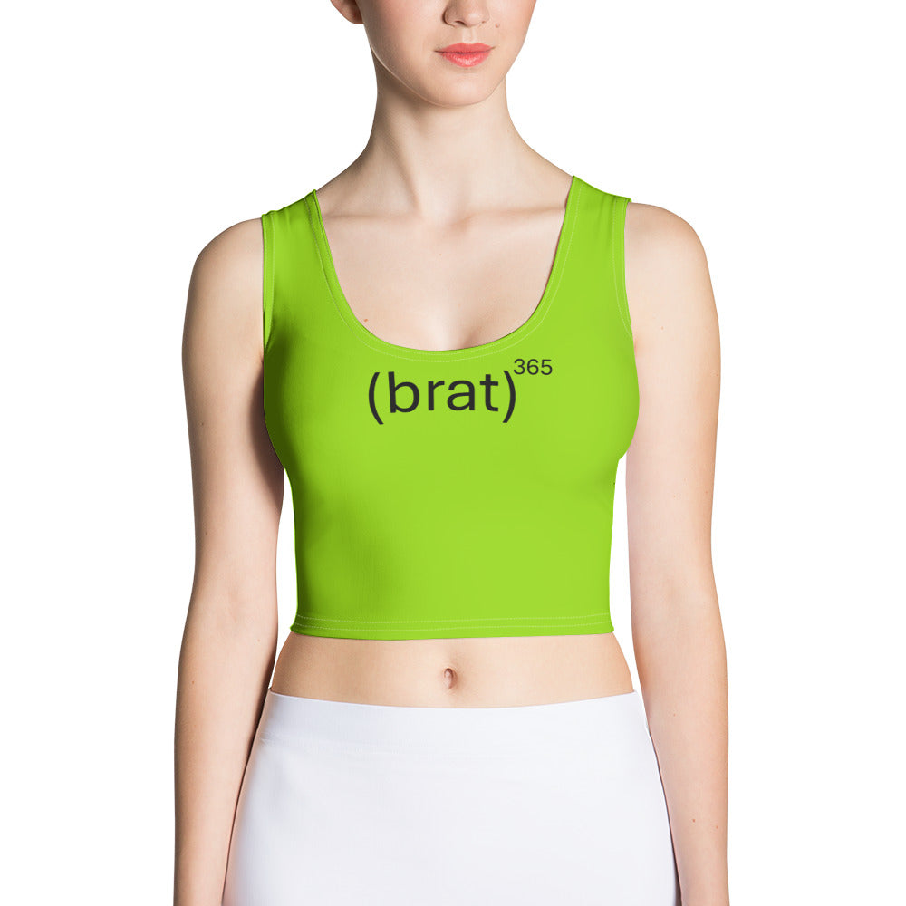 Brat Crop Tops- Sleeveless. Girls' Gym Crop Top. Party Crop Tee- Brat 365. WickedYo.